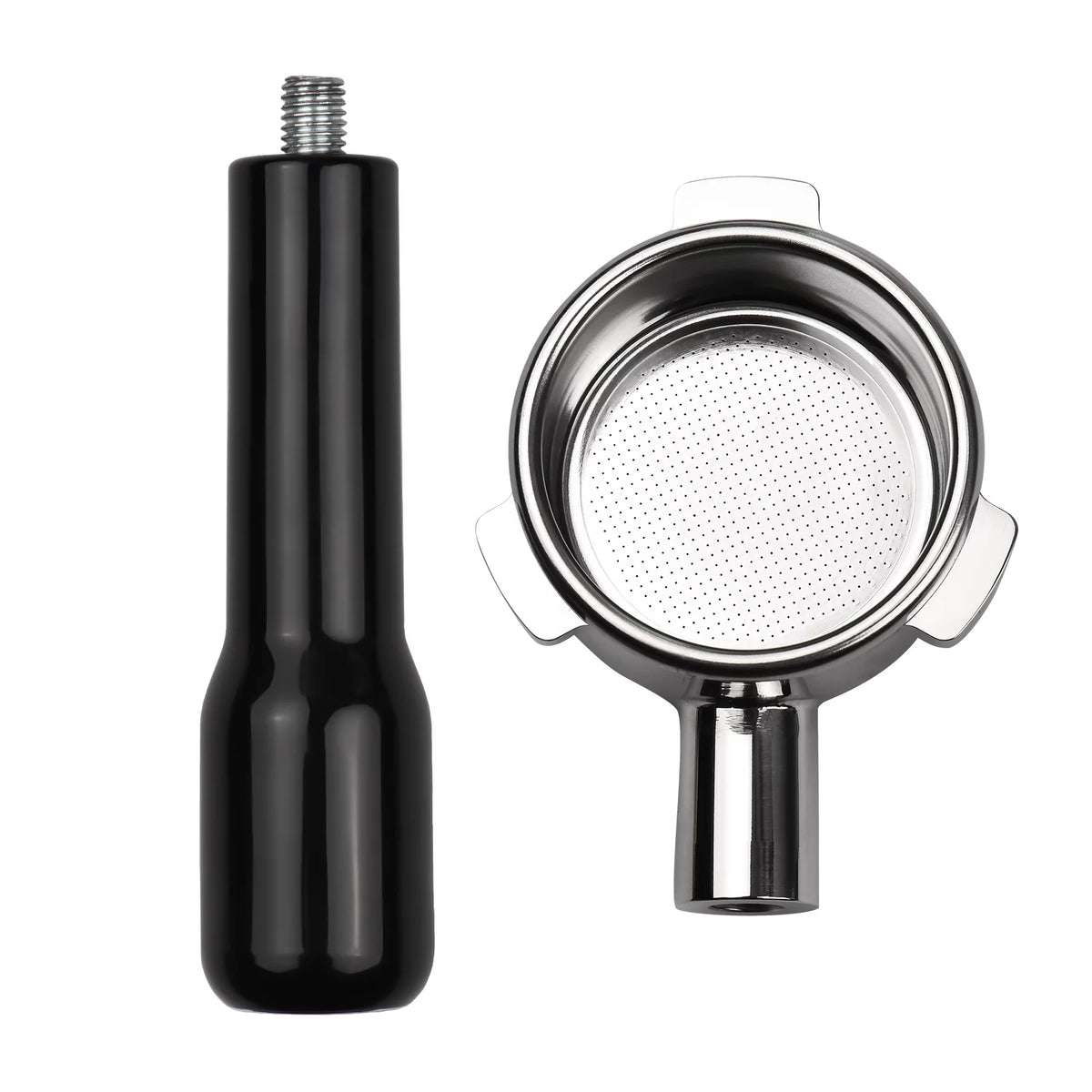 Stainless Steel Bottomless Naked Portafilter Wooden Coffee Handle F48043
