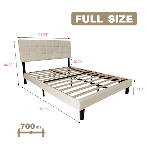 Black Linen Full Size Platform Bed Frame Z63033