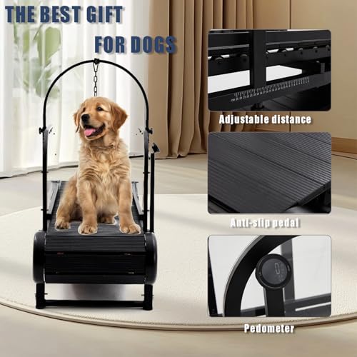 Non-Electric Dog Treadmill with Step Counter, Adjustable Incline & Brake G8510