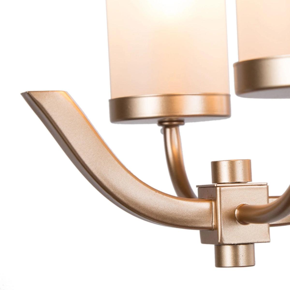 Gold Frosted Glass Linear Chandelier 6-Light 30" H626