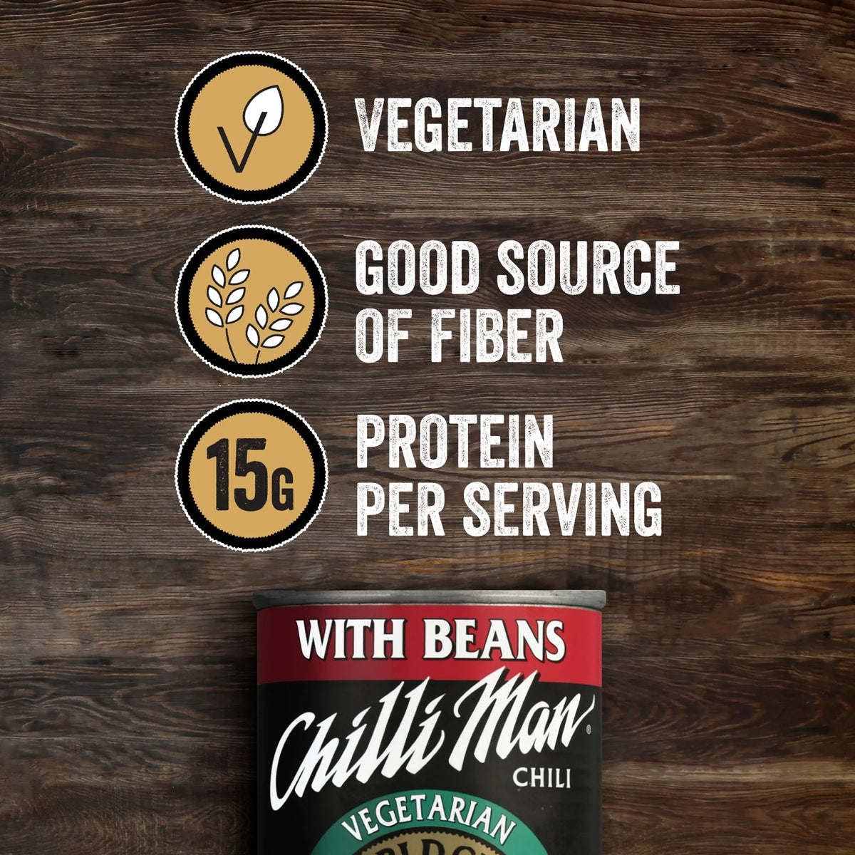 (12 Pack) Canned Vegetarian Chili With Beans, 15 ounce can U69612