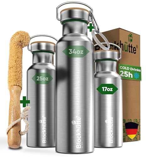 34 oz Vacuum Insulated Stainless Steel Water Bottle L1529