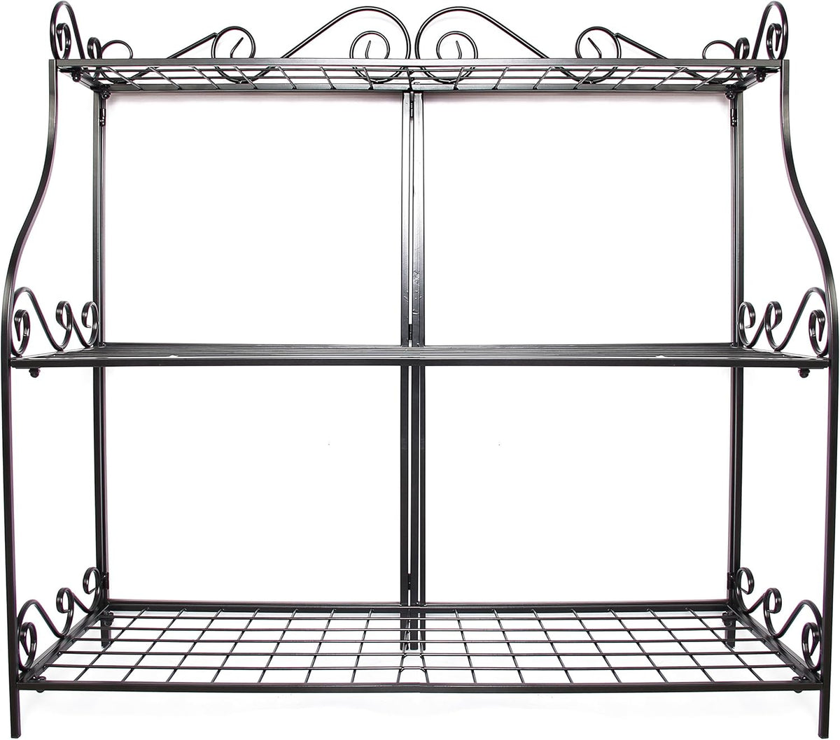 Large Flower Stand Plant Display Freestanding Metal 3-Tier Storage Rack I658088