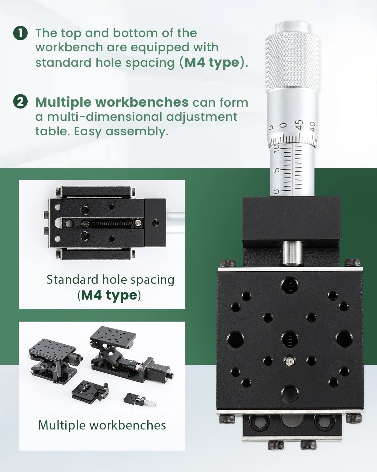 13mm Travel Precision Displacement Optical Sliding Table E516