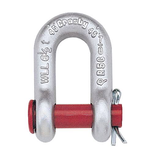 Carbon Steel Round Pin Chain Shackle, Galvanized, 4-3/4 Ton T7757