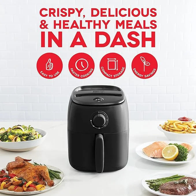2.6 Qt. Black Electric Air Fryer Oven D30842