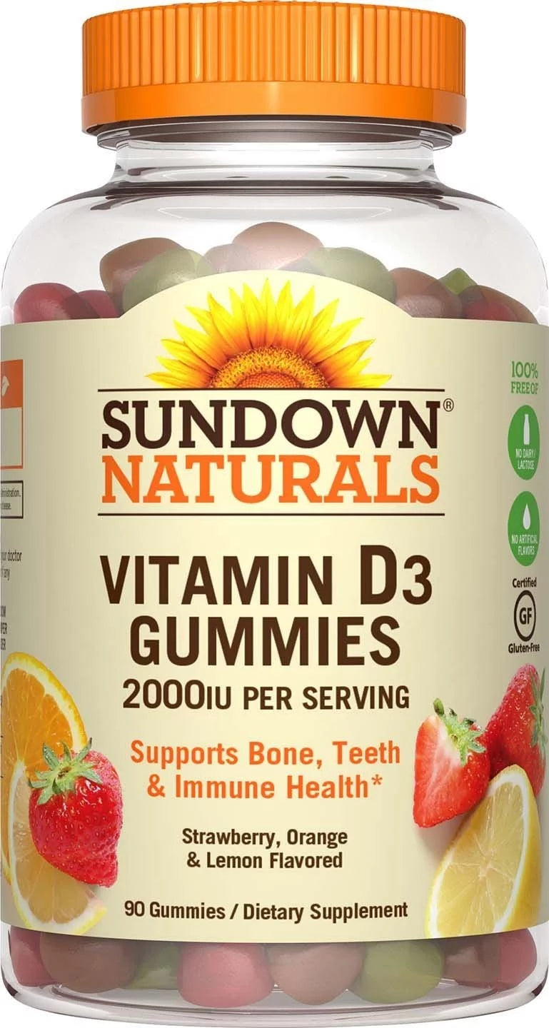Vitamin D3 2000 IU Gummies, 90 ea (Pack of 6) Y742728