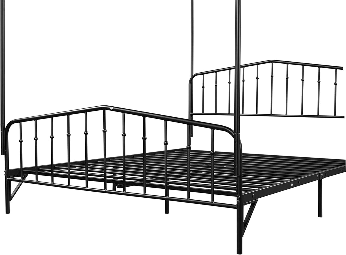 Black Queen Metal Canopy Bed Frame C49609