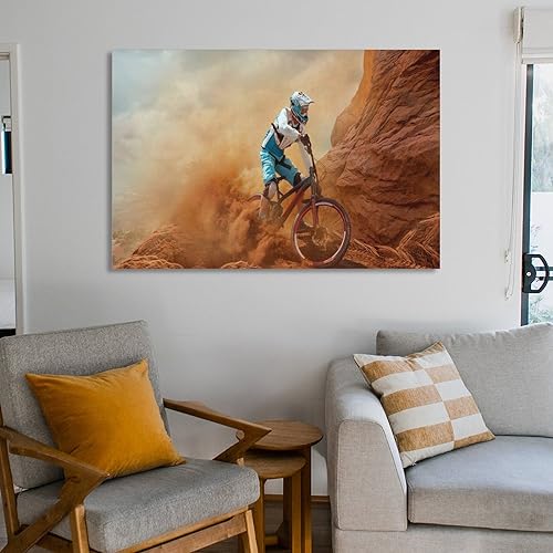 Bike Canvas Wall Art Cyclocross Posters Extreme Sport Canvas Painting D468312