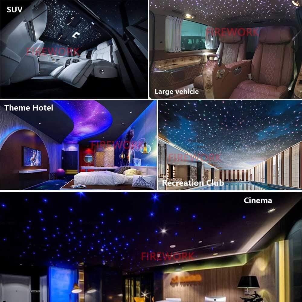 16W RGBW LED Fiber Optic Star Ceiling Light Kit 420pcs O982