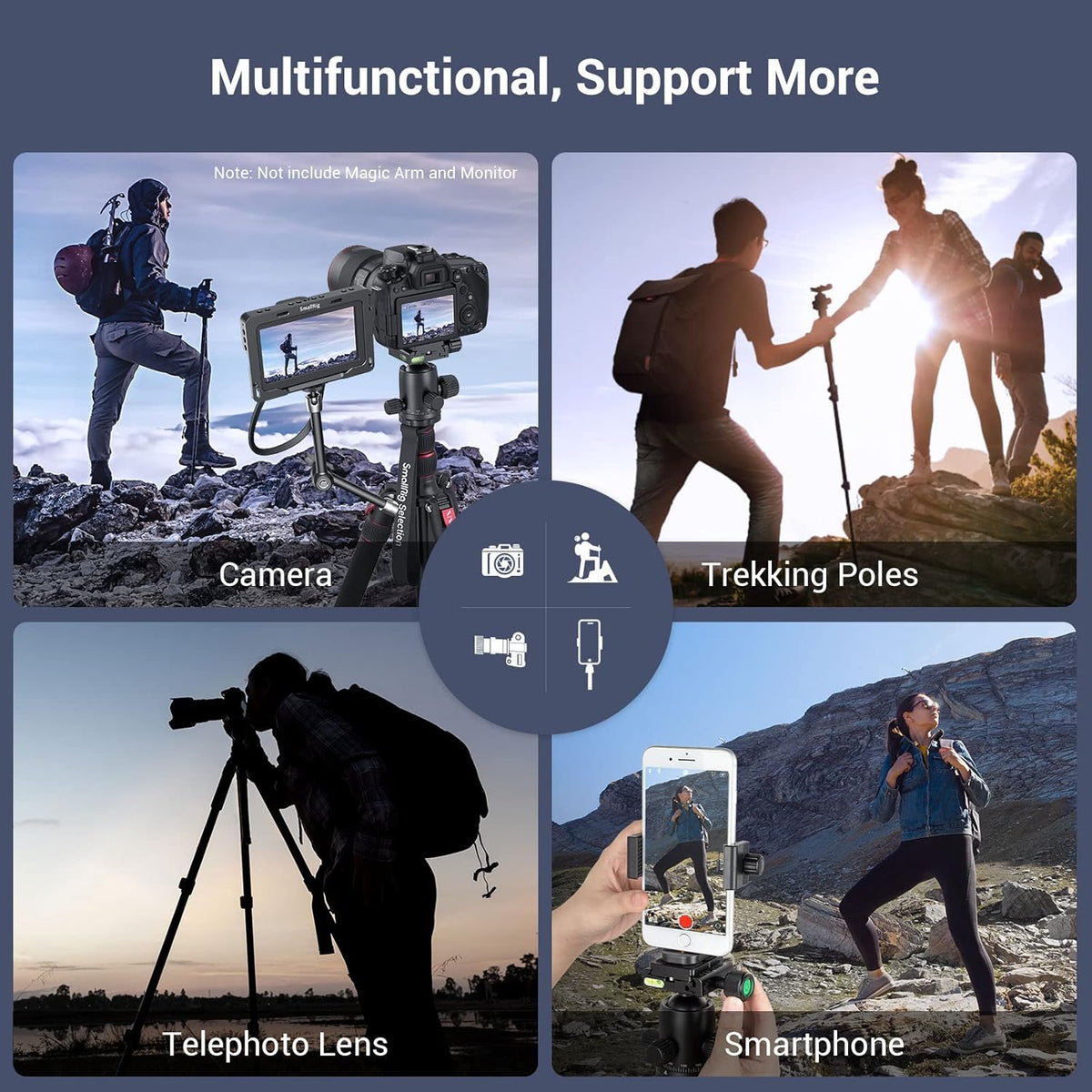 Foldable Aluminum Camera Tripod and Monopod N158783