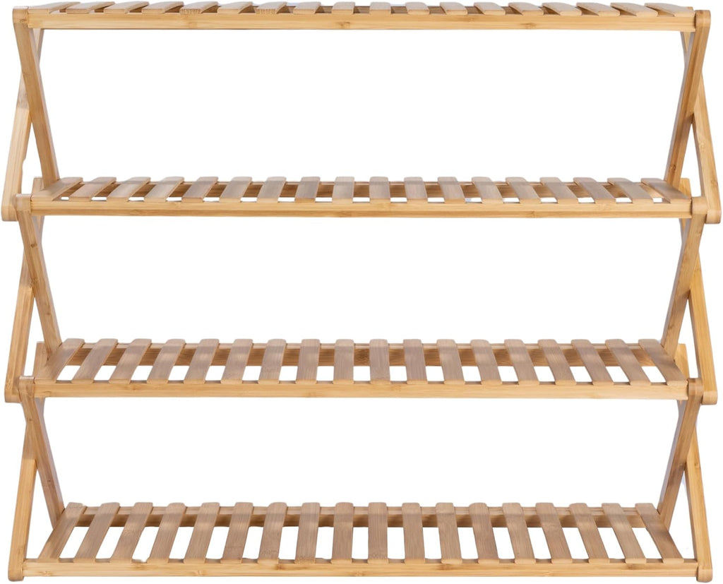 4-Tier Bamboo Folding Shoe Rack X939038