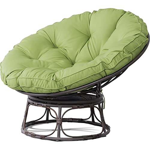 Navy Wicker Papasan Chair with Cushion and Frame P203332