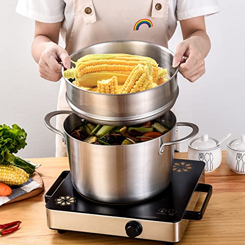 Tri-Ply Stainless Steel 3 QT Saucepan with Steamer Set W585426