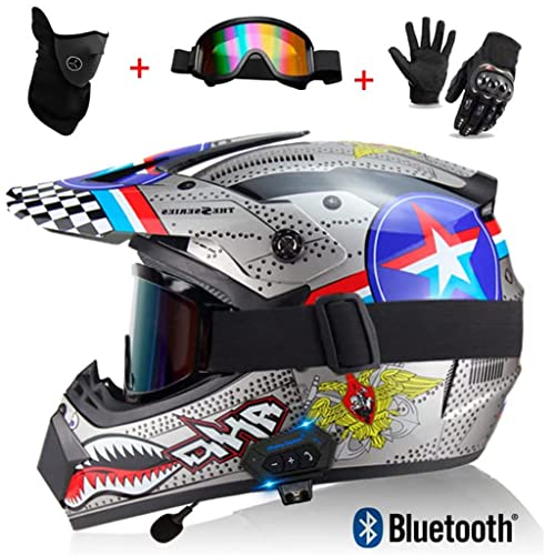 DOT Certified Full Face Motorcycle Helmet with Built-in Speaker L65108
