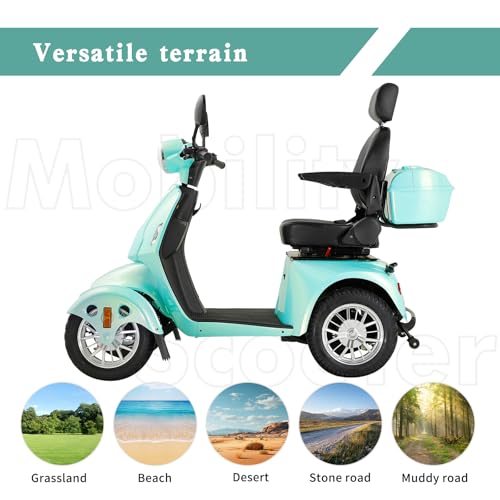 800W Heavy Duty All Terrain Motorized Scooter with Seats (Red) K7121
