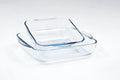 Set of 2 Large Oven Safe Square Glass Baking Dish Q8614