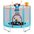 55" Trampoline with Safety Enclosure Net and Basketball Hoop K34568