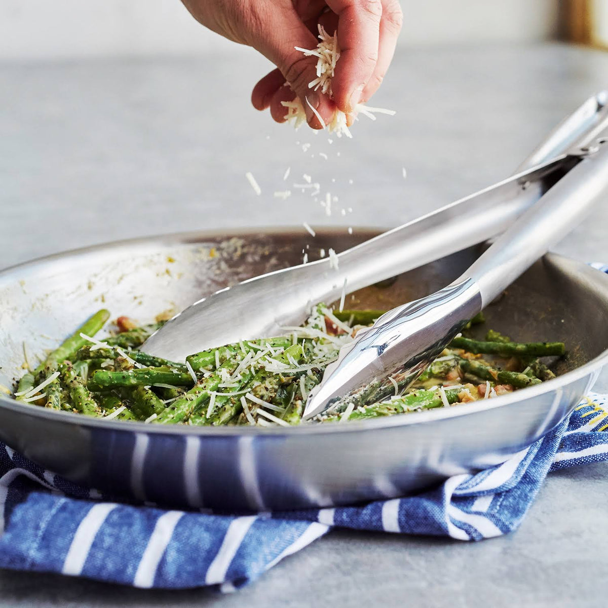 Brushed Stainless 10x22 Fry Pan V7043