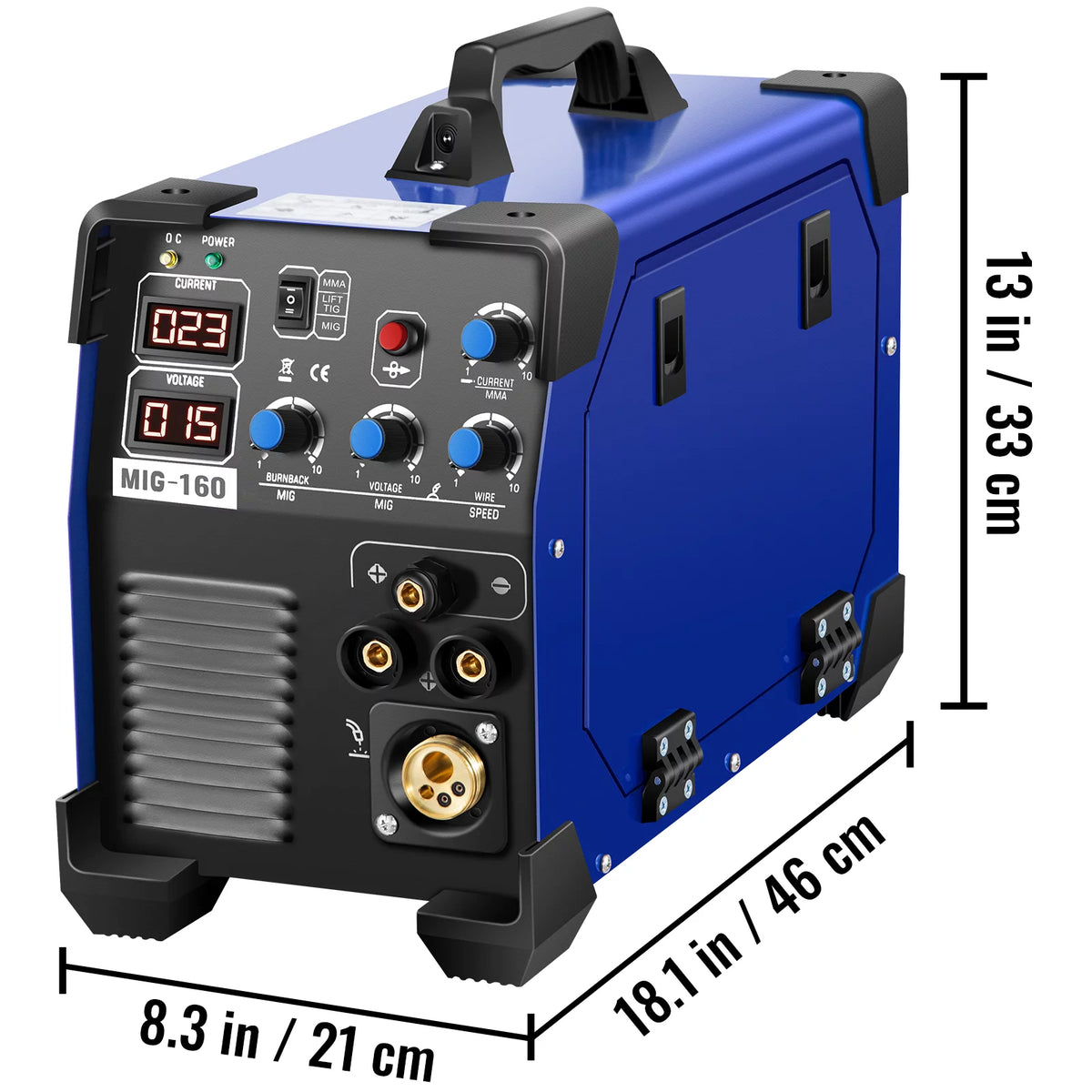 160 Amp 3 in 1 MIG TIG Arc Welder 110V/220V DC Welding Machine S3051