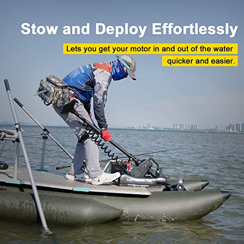 Black 12V 55LBS 48inch Bow Mount Trolling Motor with Remote Control L273