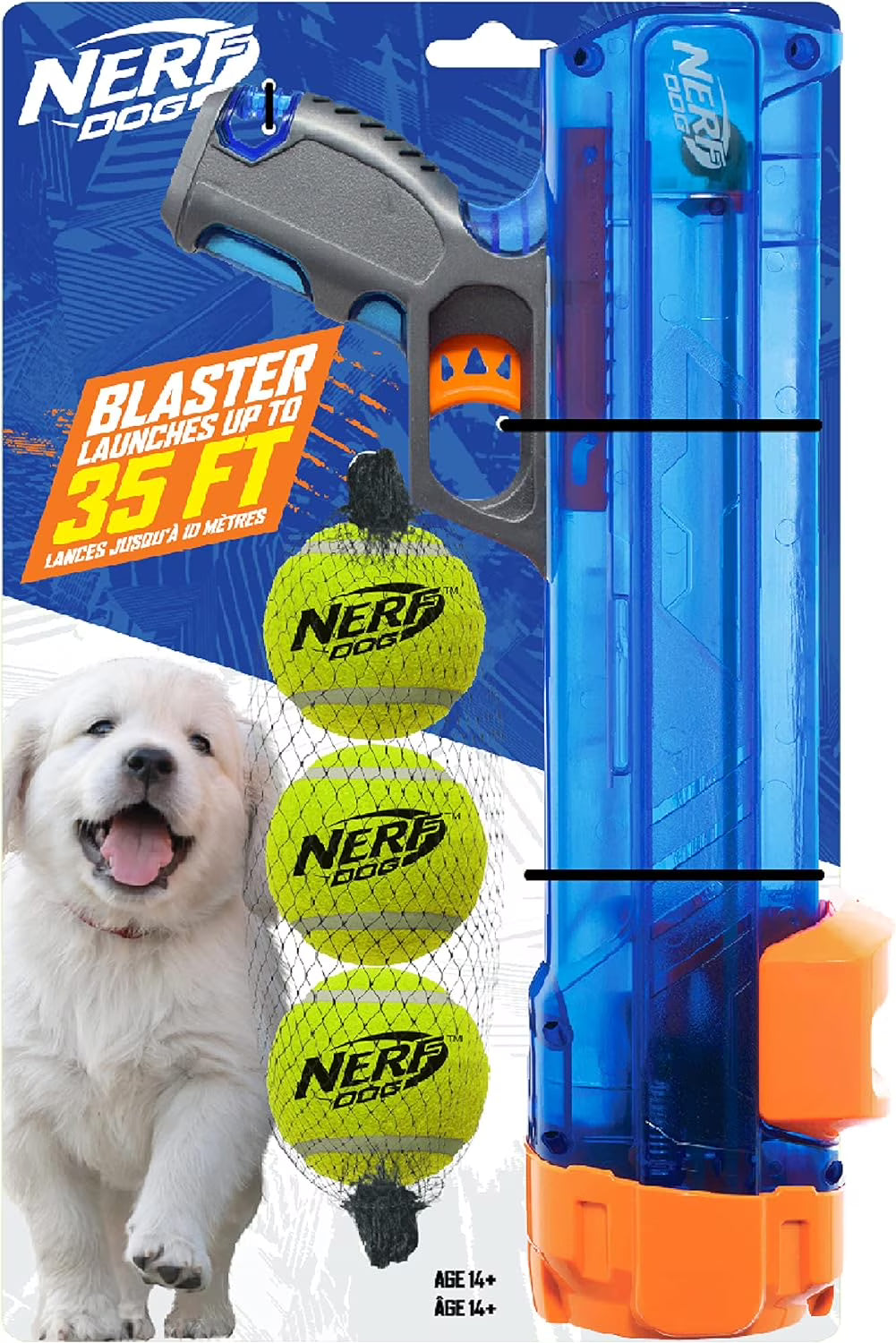 12in Translucent Blaster with 3 Tennis Balls B7215