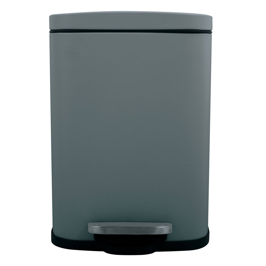 Matte Dark Gray Stainless Steel Step Trash Can G960