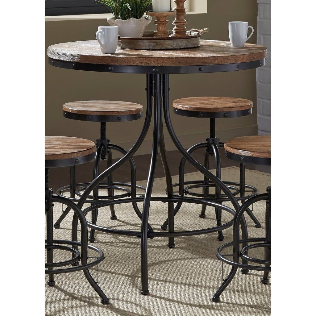 Vintage Grey Brown Drafting Pub Table P13926