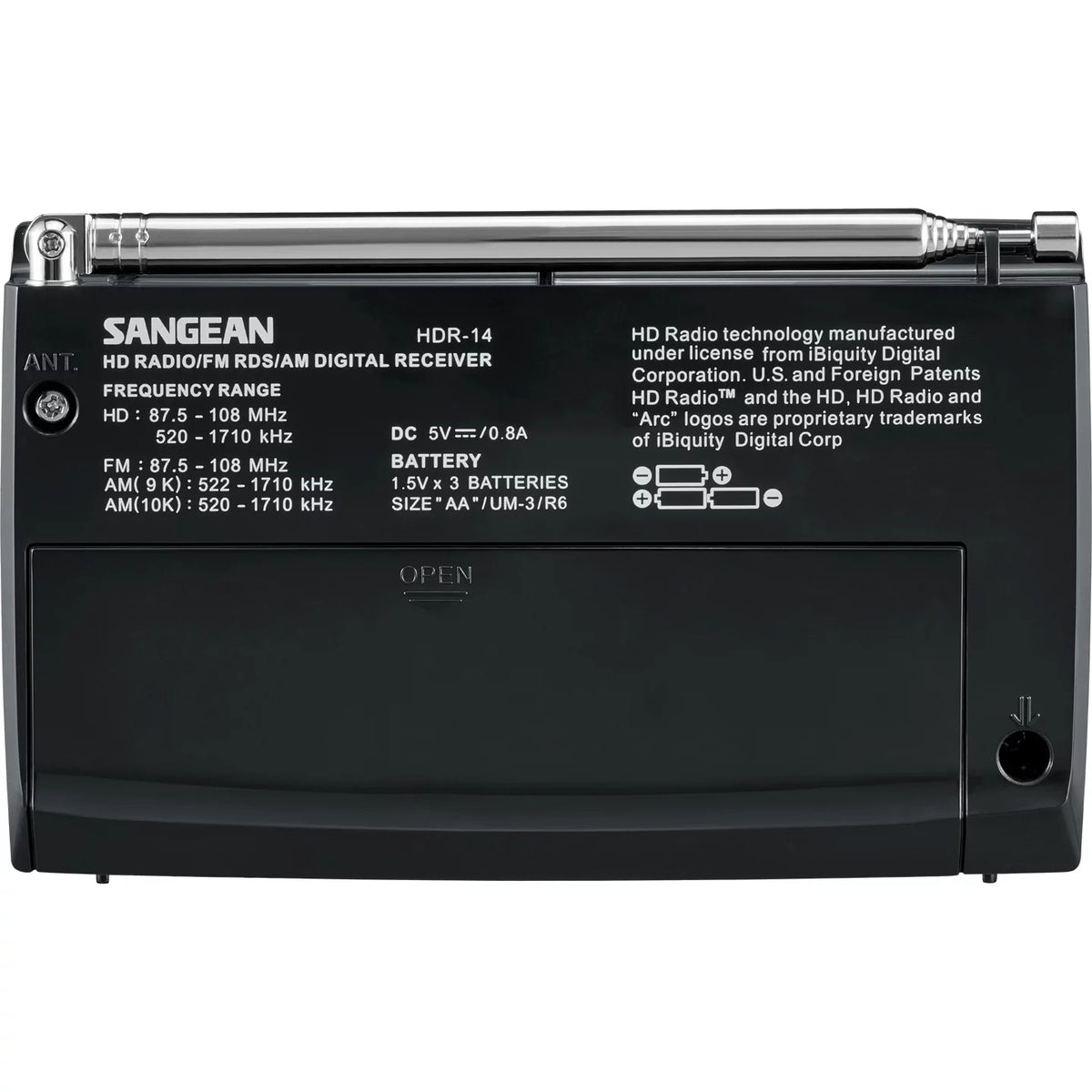 Portable AM/FM Radio Black N3941
