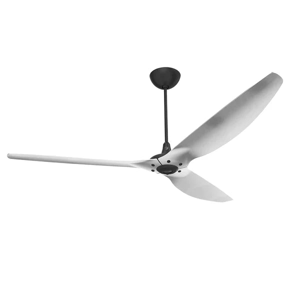 84 Ceiling Fan with Brushed Aluminum Blades and Black Finish T8876