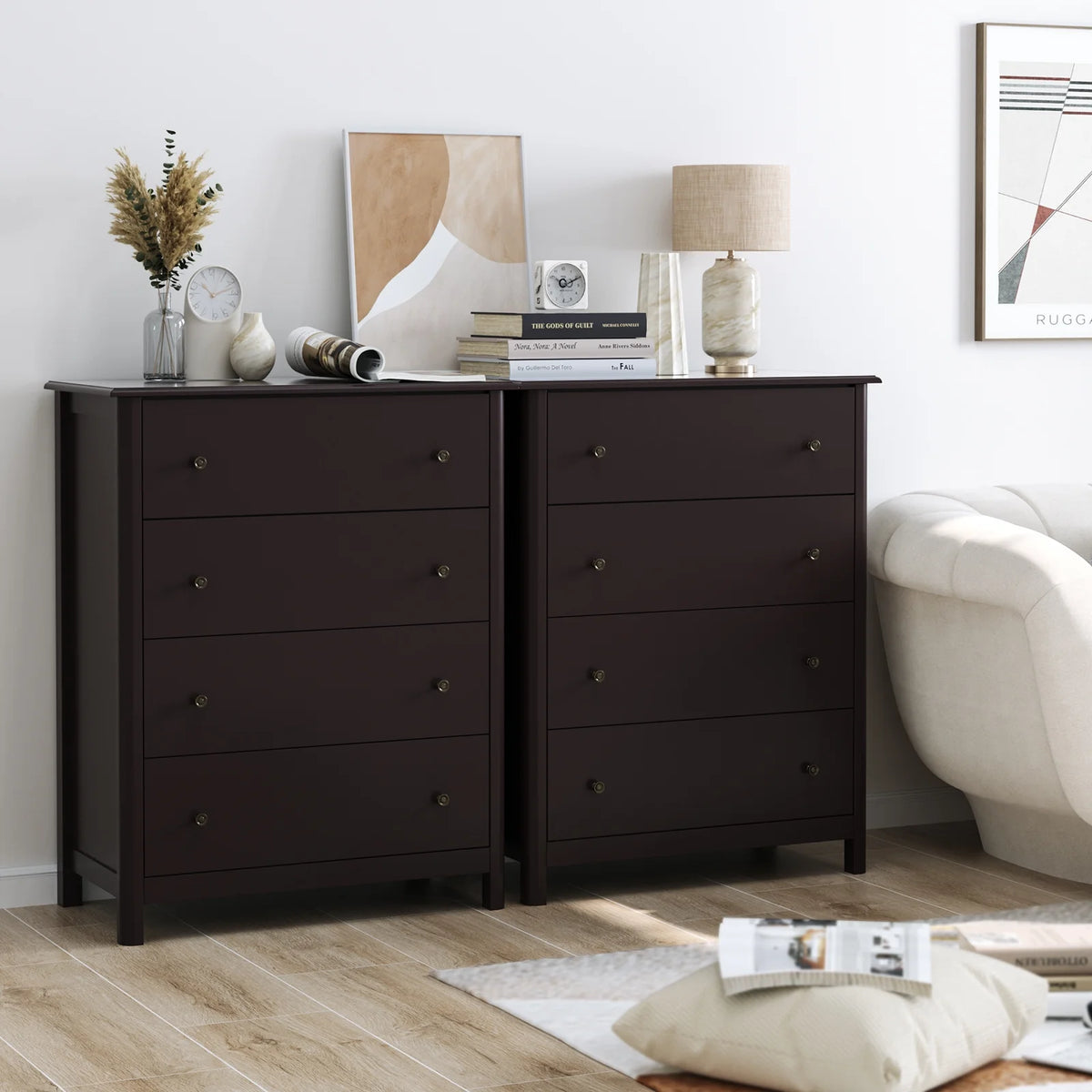 White 4 Drawer Dresser Z19302