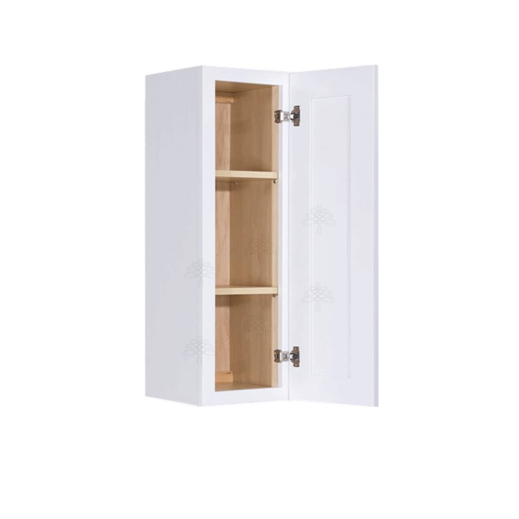 White Painted Maple Door Wall Fully Assembled Stock Cabinet D98563