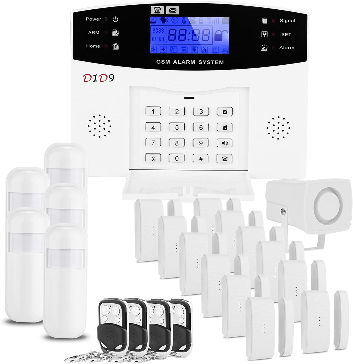 18 pcs 4G WiFi RFID Wireless Home Security Alarm System Kit B9761