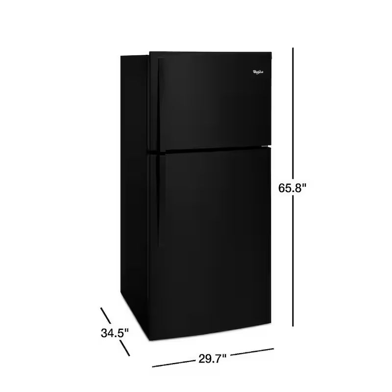 Top Freezer Refrigerator in Black O1395