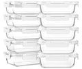 10-Pack 22 Oz Glass Food Storage Containers with Lids U107128