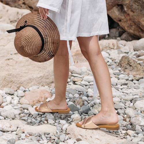 Women's Dressy Summer Flat Leather Sandals J18725