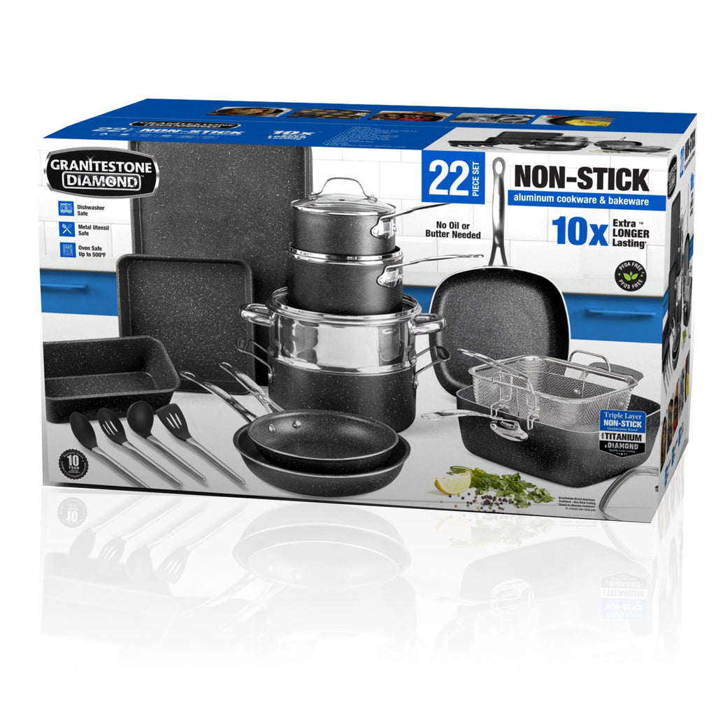 22 Pcs Nonstick Cookware and Bakeware Set O1550