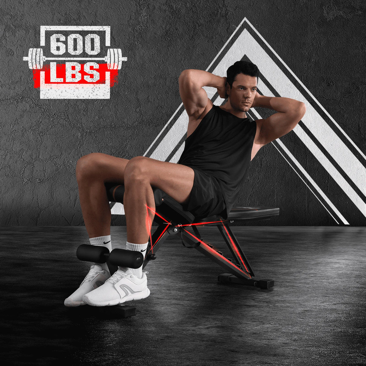 Adjustable Weight Bench Folding Incline/Decline 660lbs Capacity Z605