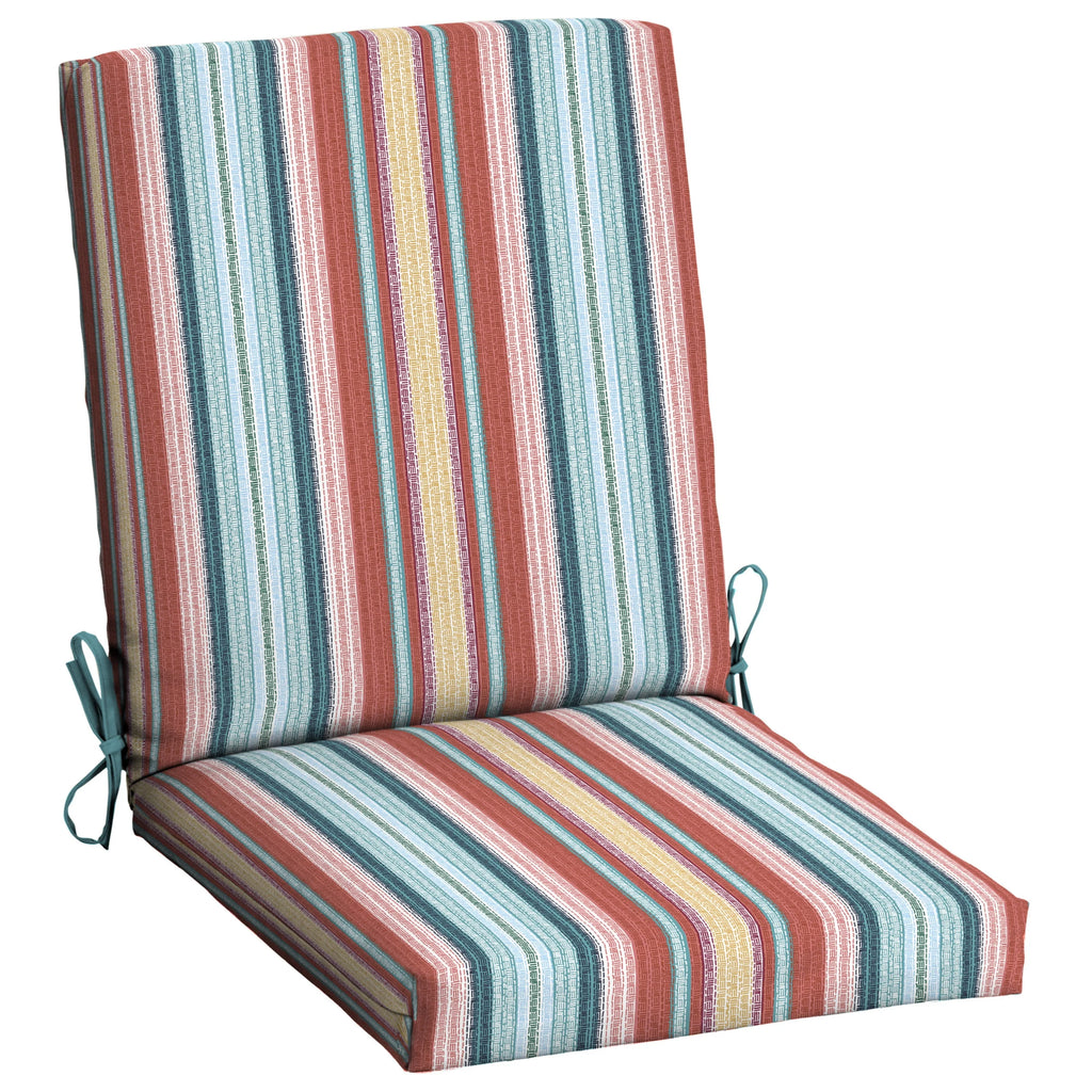 Multi-color Stripe Patio Chair Cushion S45696
