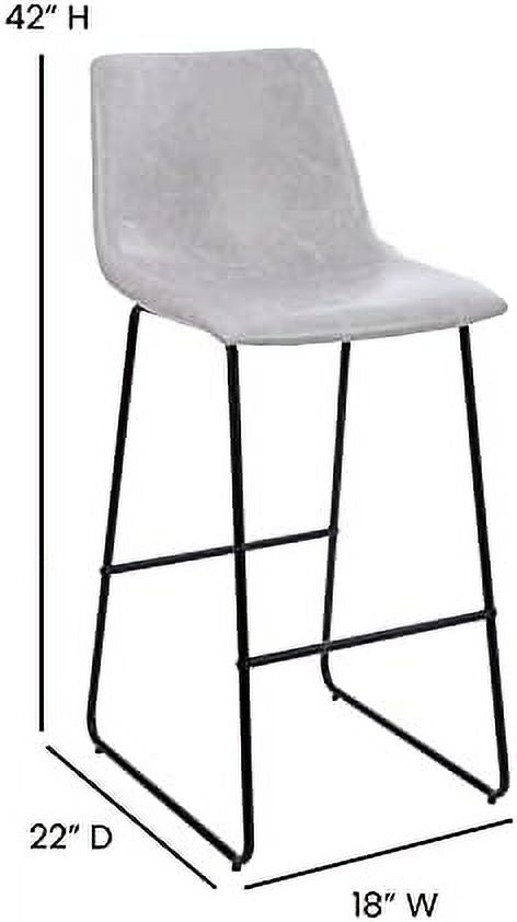 Faux Leather Bucket Seat Stools, Set of 2 A9980