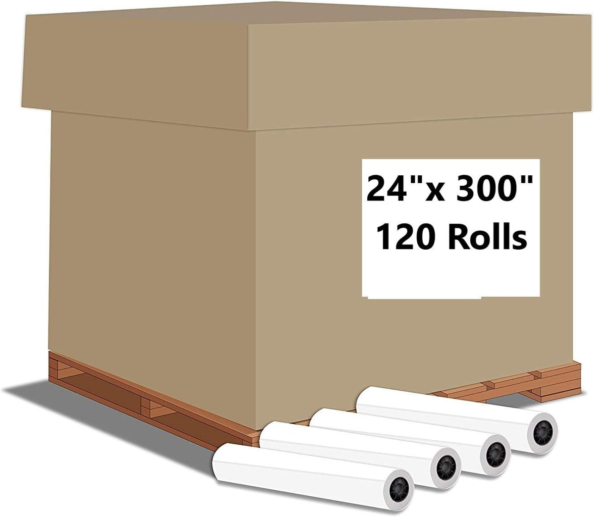 24" x 300' CAD Bond Paper Rolls (20lb, 2 Rolls, 2" Core) L72910