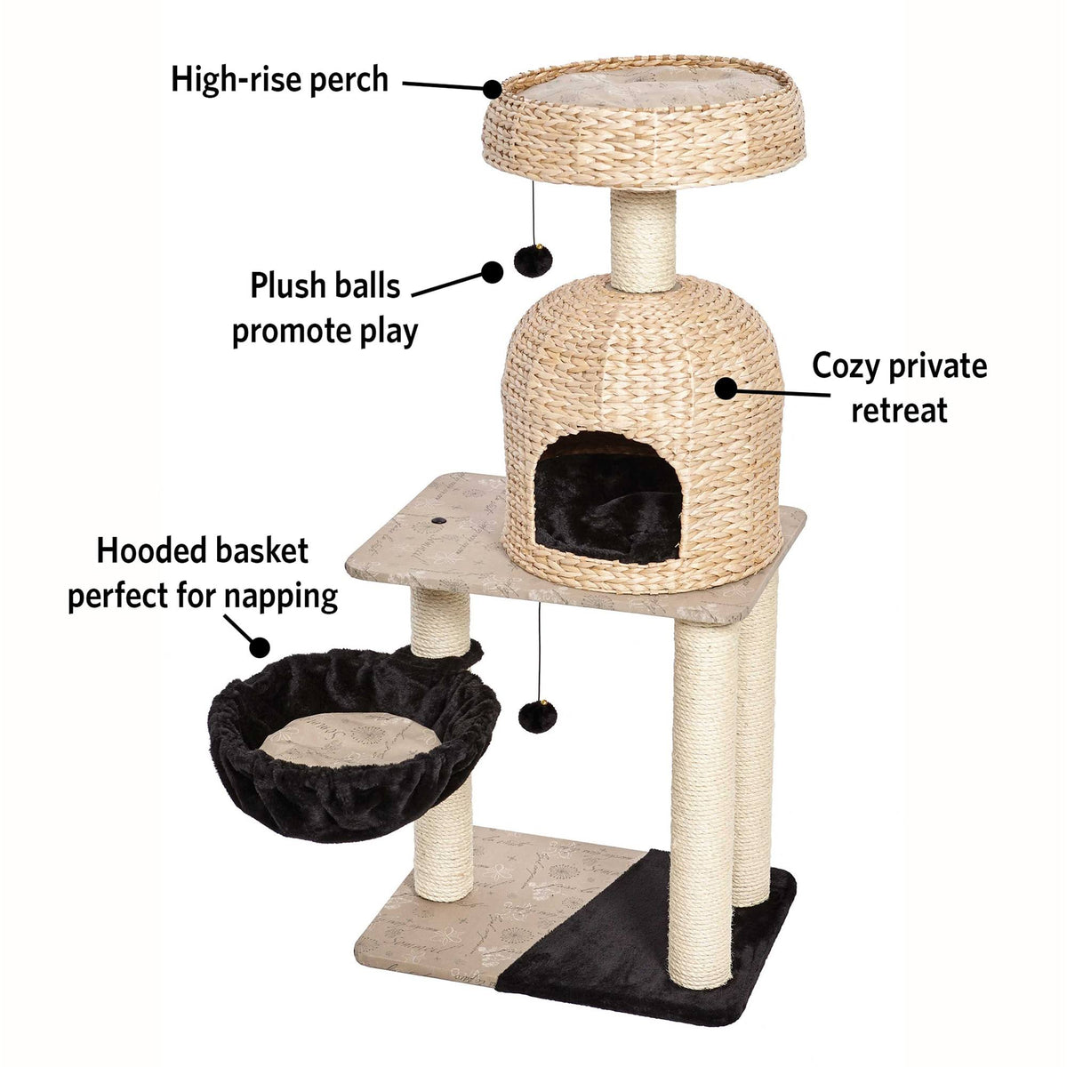 Wicker Cat Tree G99320