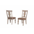 Set of Two Wood Polyester Dining Side Chairs U667