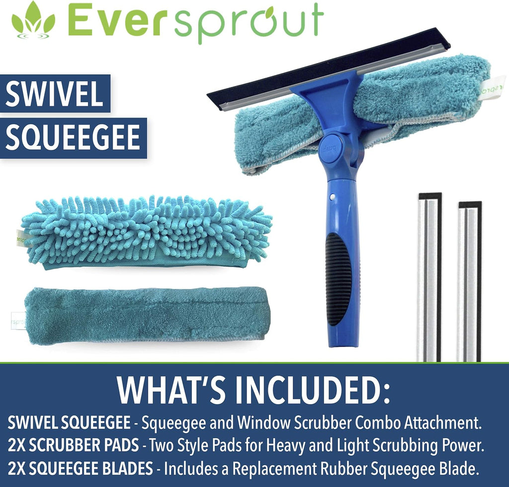 7-to-25 Foot Car Wash Kit with Extension Pole, Scrub Brush, Squeegee, Carwash Mitts, Microfiber Towels W160832