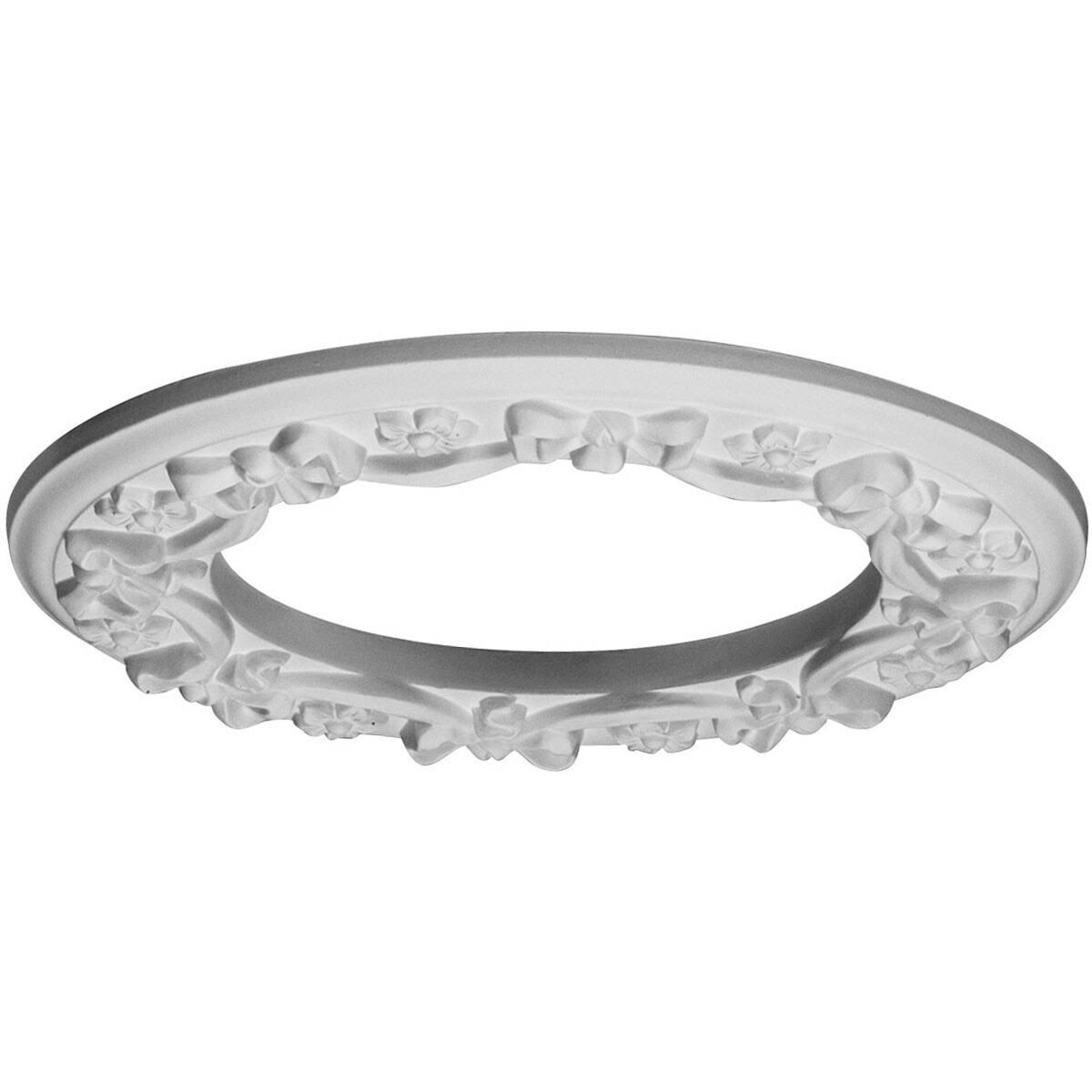 12 1/4x22OD x 7 1/2x22ID x 7/8x22P Ribbon with Bow Ceiling Medallion R2480