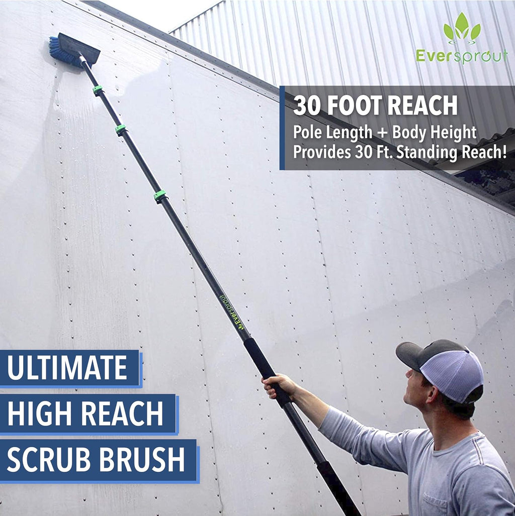 7-to-25 Foot Car Wash Kit with Extension Pole, Scrub Brush, Squeegee, Carwash Mitts, Microfiber Towels W160832