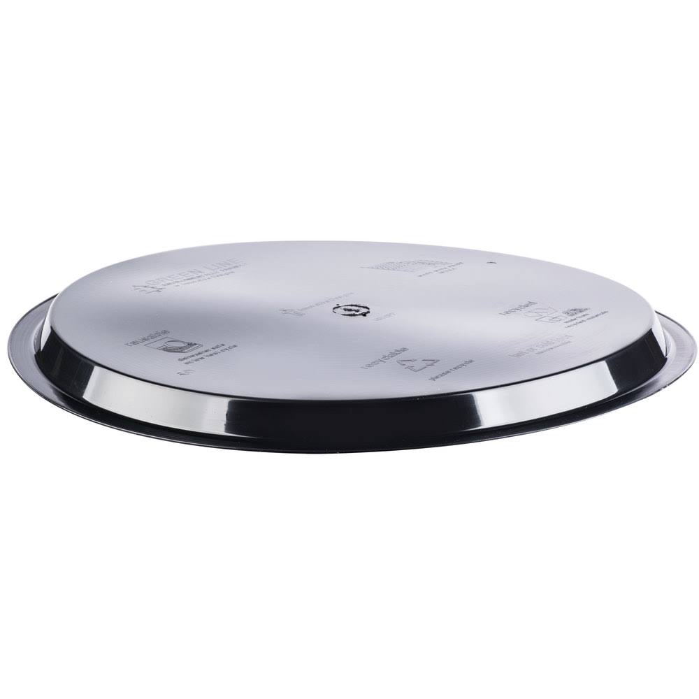 Black High Rim Plastic Catering Tray - 25/Case W416