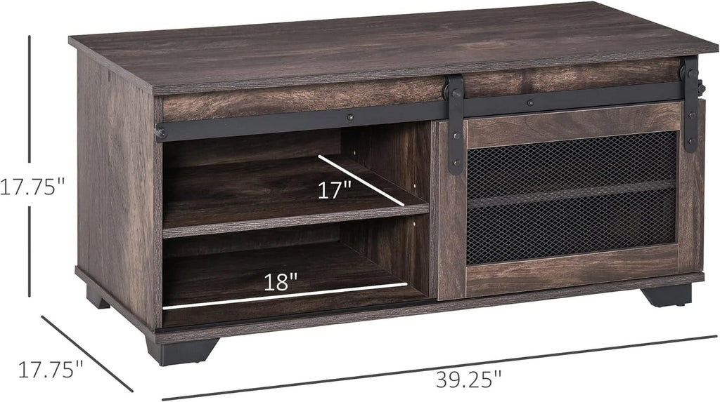 Dark Brown Coffee Table with Storage A936222