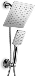 Chrome 9" Square Rainfall Shower Head / Handheld Combo, Pack of 2 G463383