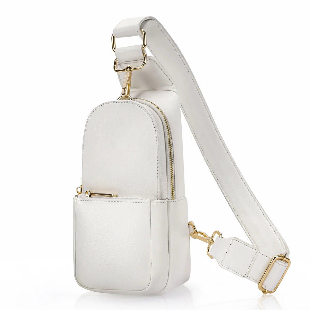 Women Chest Bag Sling Bag Small Crossbody PU Leather Shoulder Backpack X823082